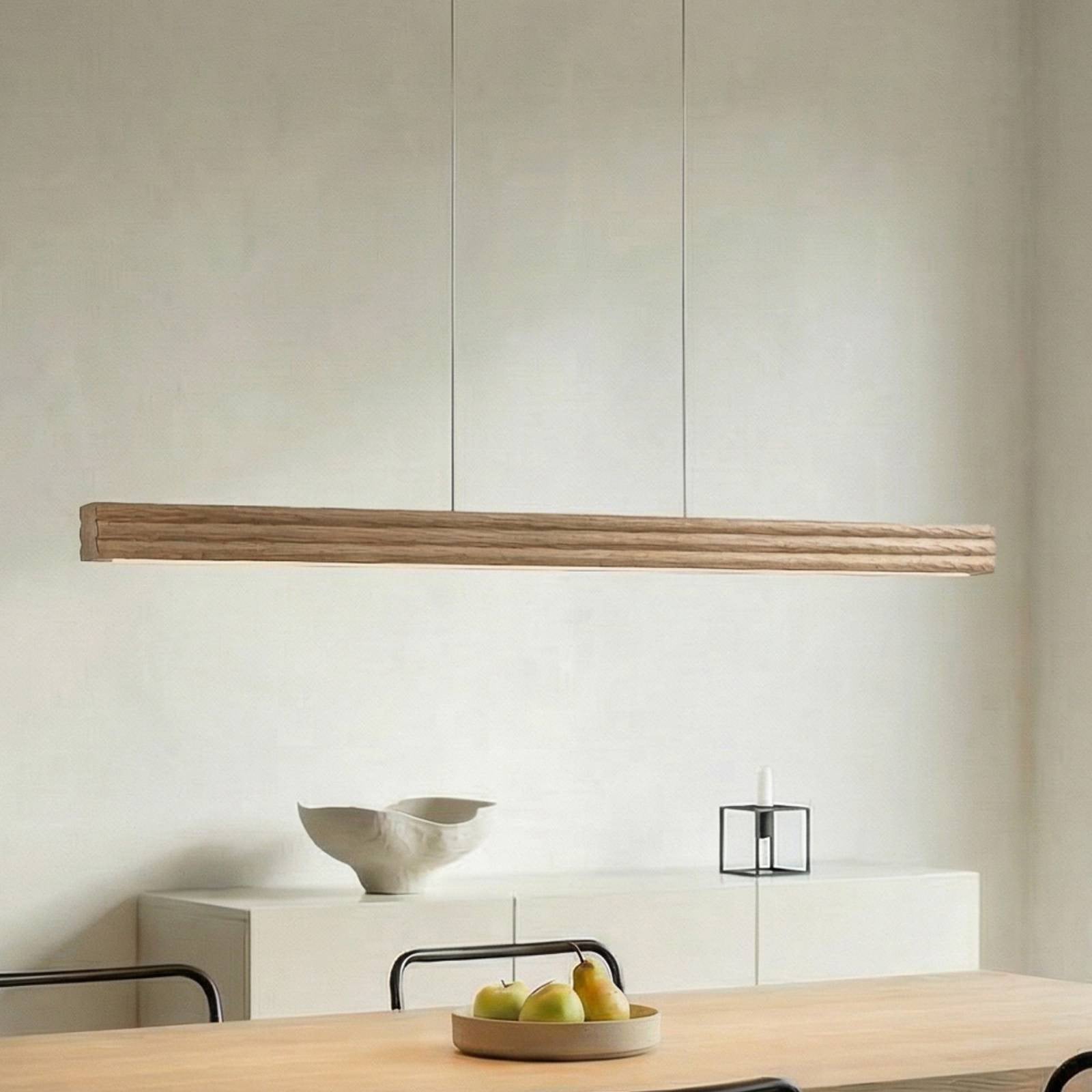 Lucande Annetta LED hanglamp - Modern - Hout - Dimbaar - CCT