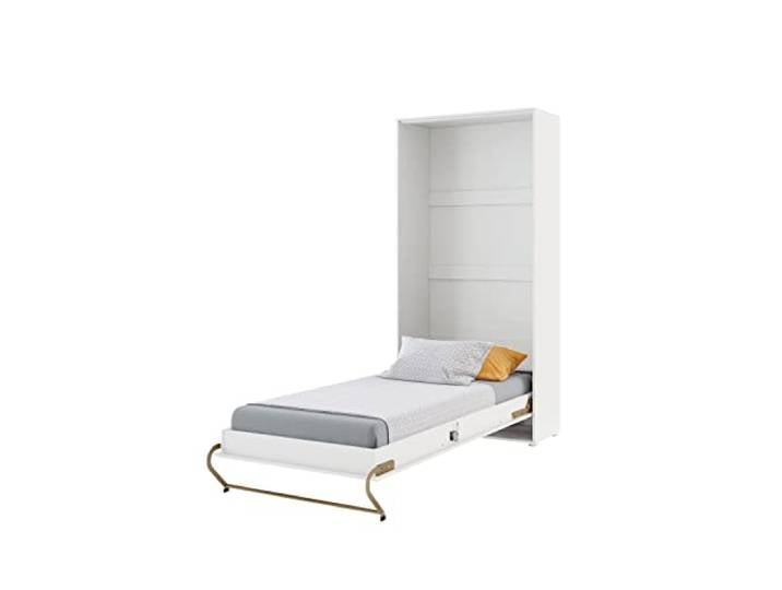 MEBLINI Schrankbett Concept Pro - Wandbett mit Lattenrost - Schrank mit Klappbett - Wandklappbett - Murphy Bed - Bettschrank - CP-03-90x200cm Vertikal - Weiß Matt