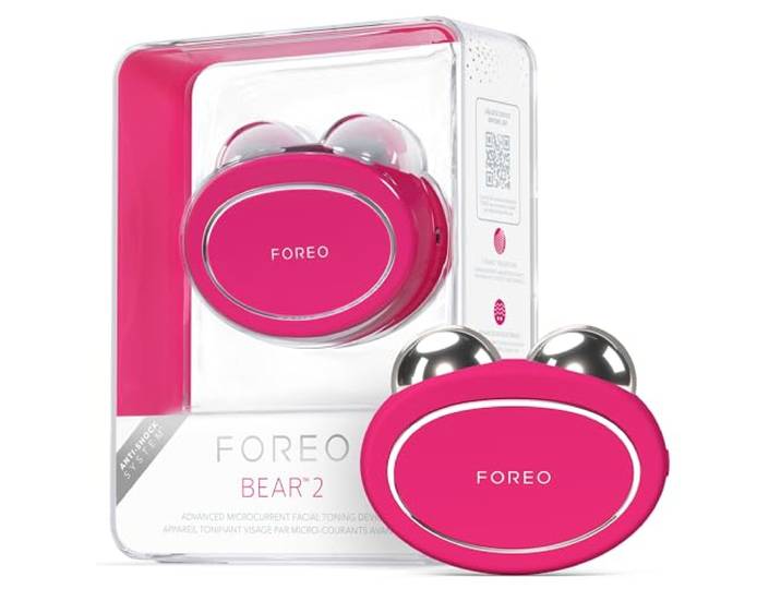 FOREO BEAR 2 Gesichtsmassagegerät mit Mikrostrom für Face Lifting & Toning - Anti Aging Gerät - Strafft & Festigt - Nicht-invasives Tool -Fuchsia