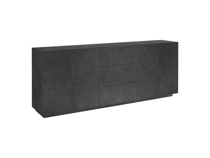 Buffet effet bois ardoise 220x43h86 cm