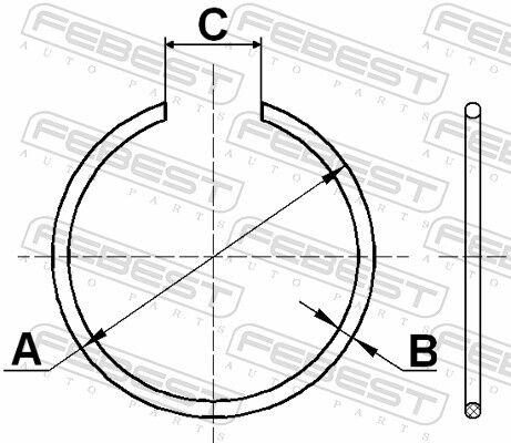 Febest Sicherungsring, Achsschenkelbolzen Cc-1-29x2 Für Mitsubishi