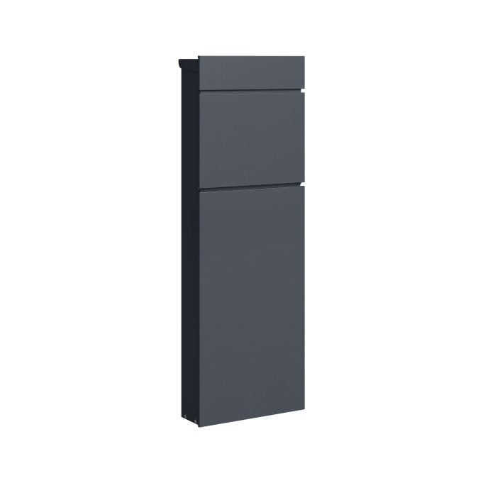 Relaxdays Staande Brievenbus Modern Design Antraciet H x B x D: 111 x 39,5 x 14 cm