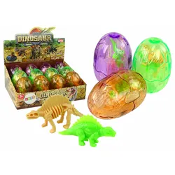 Großes Dinosaurier-Ei. 2 Dinosaurier-Ei-Figuren 9 cm