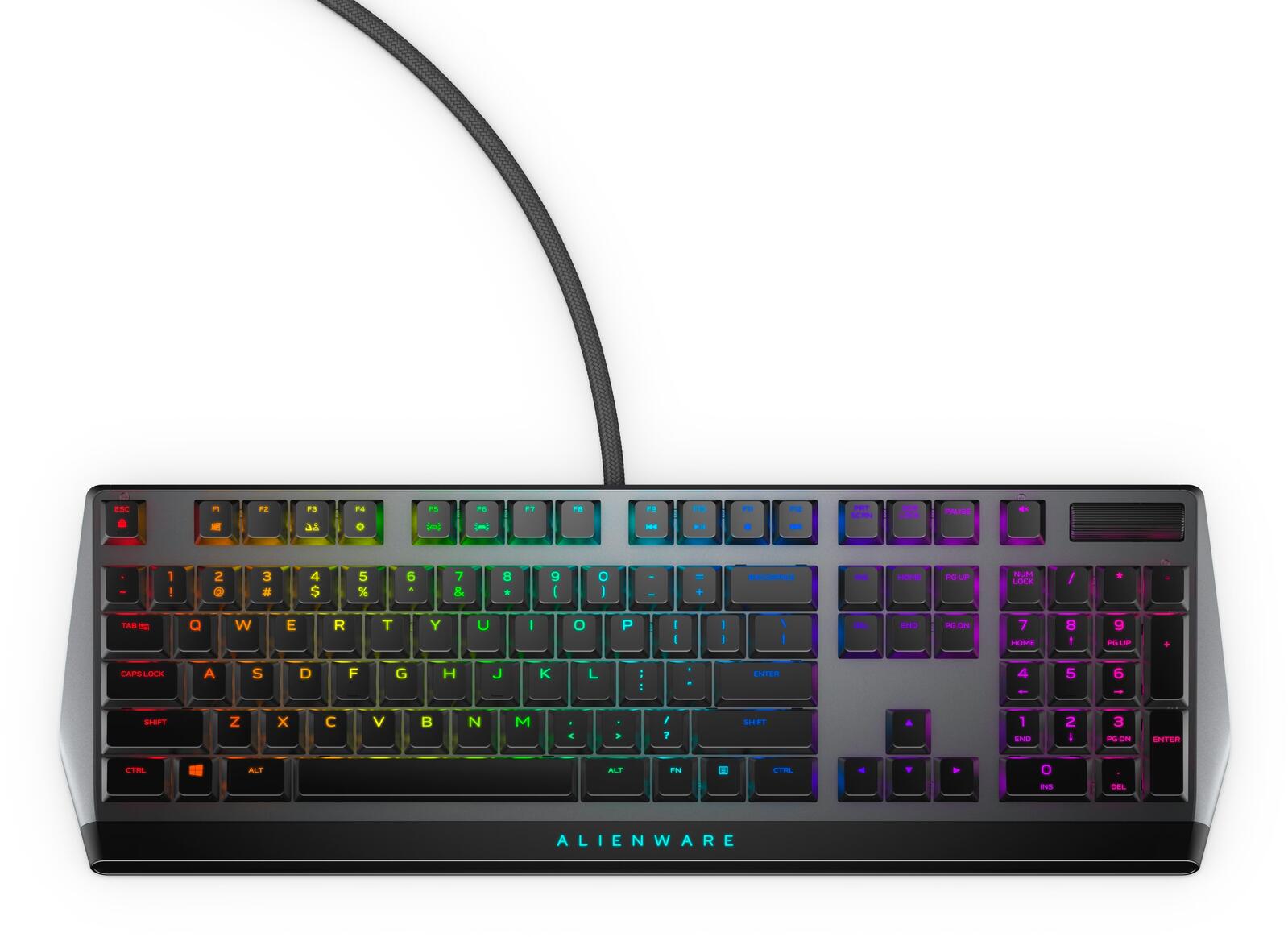 Dell Alienware flache mechanische RGB-Gaming-Tastatur AW510K - US Int (QWERTY), Dark Side of the Moon AW510K-G-WW