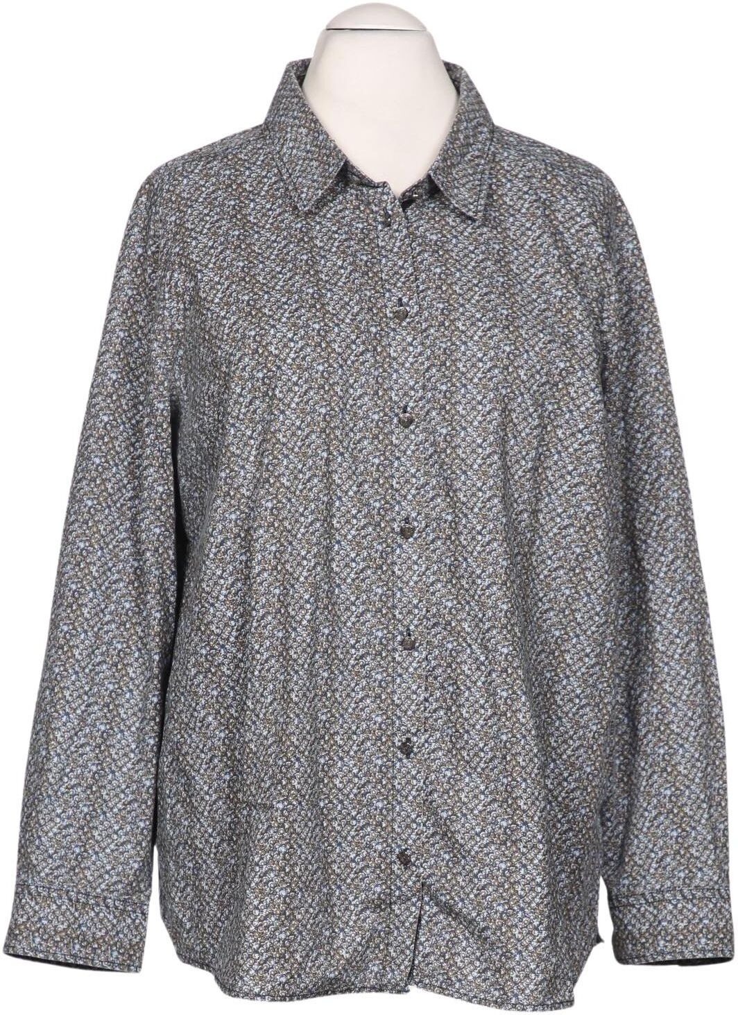 Ulla Popken Damen Bluse, Blau, Gr. EU 46, Baumwolle - Second Hand