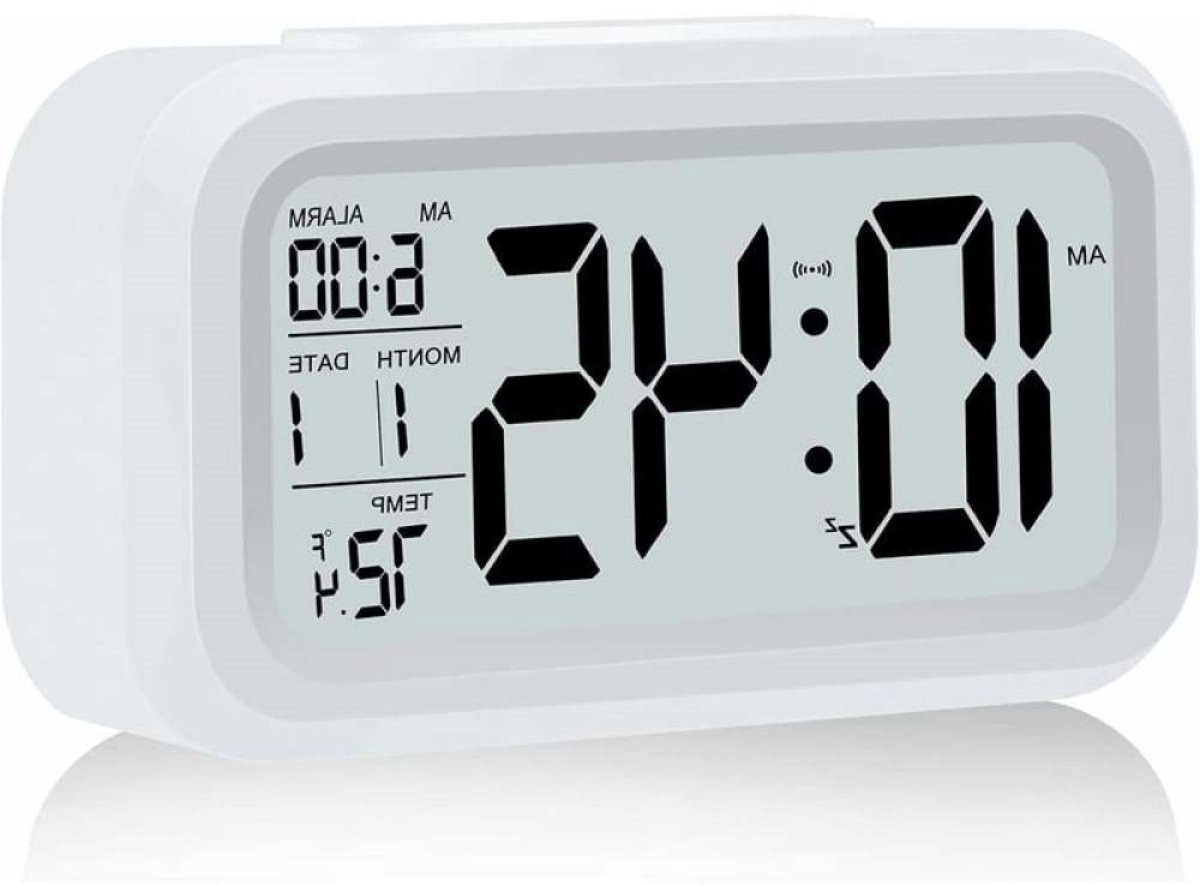 Excitat Digitale Wekker met LED-display en temperatuurweergave - Wit