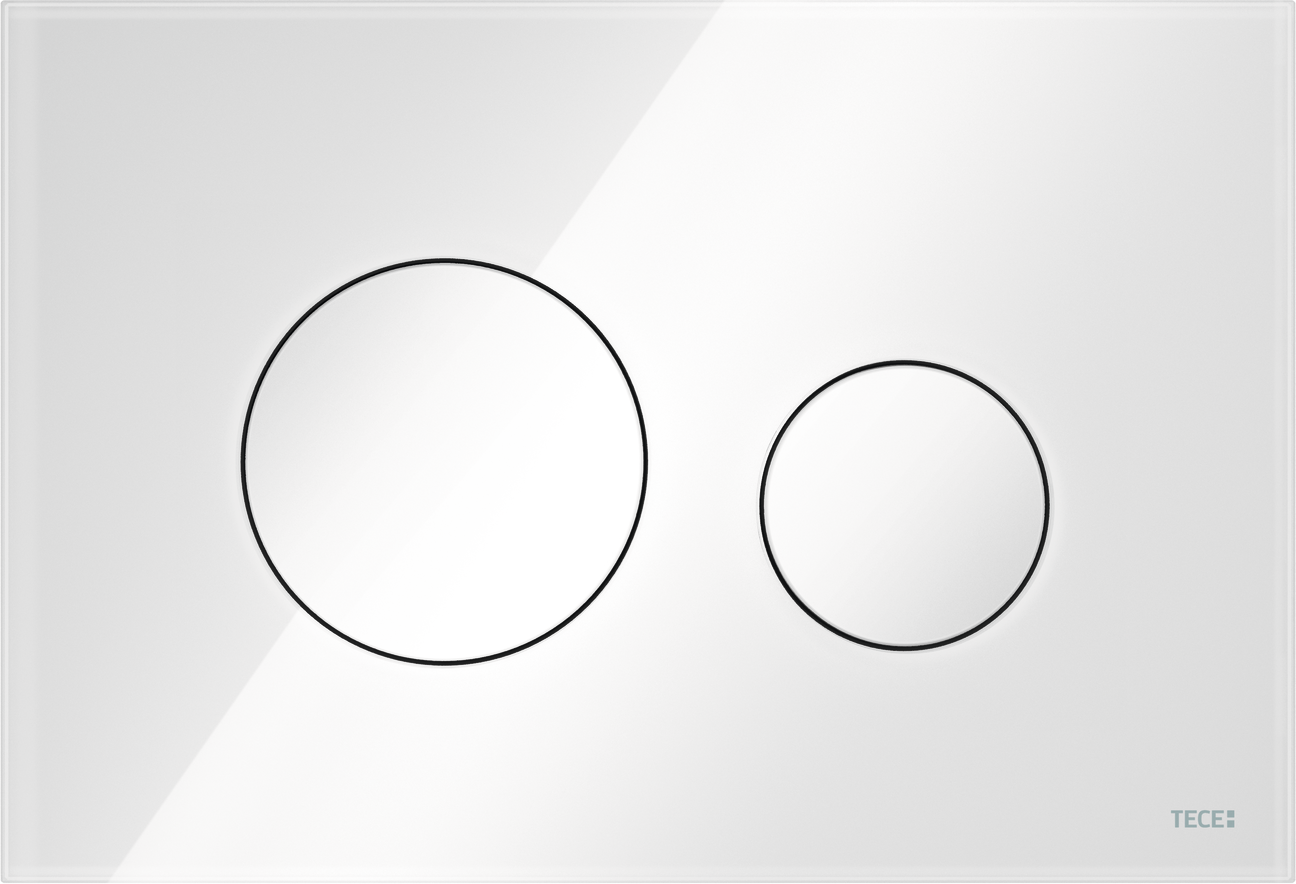 TECELoop flush plate 9240650 verre blanc, boutons blanc