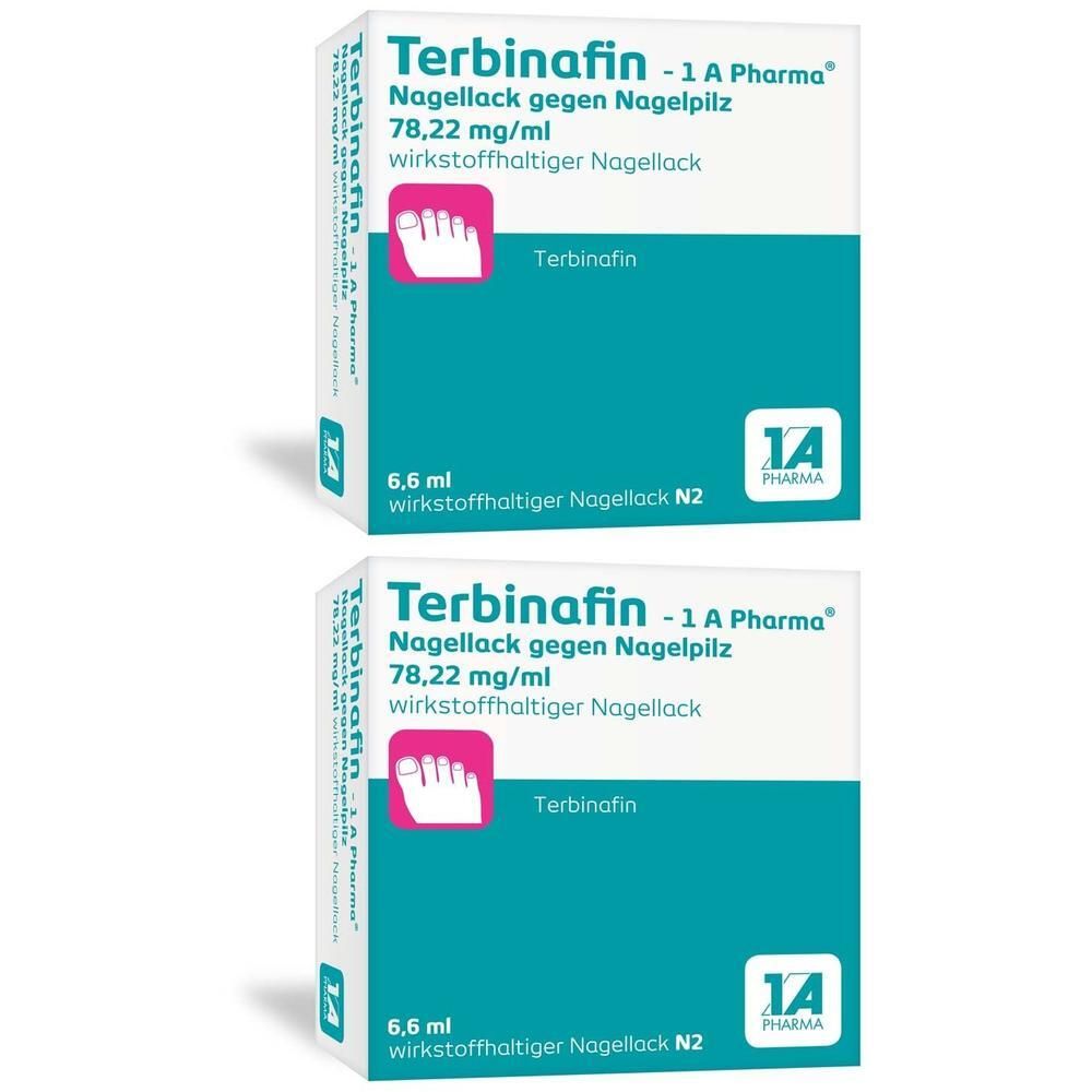 Terbinafin 1A Nagellack x2 2x6,6 ml Wirkstoffhaltiger