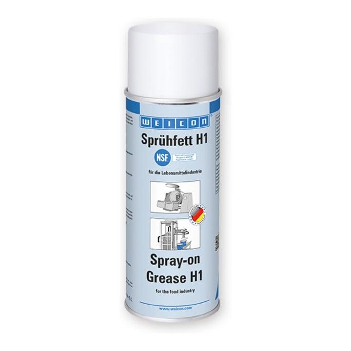 WEICON Sprühfett H1, Schmierstoff für den Lebensmittelbereich NSF H1, 400 ml, gelblich-weiß (11541400)
