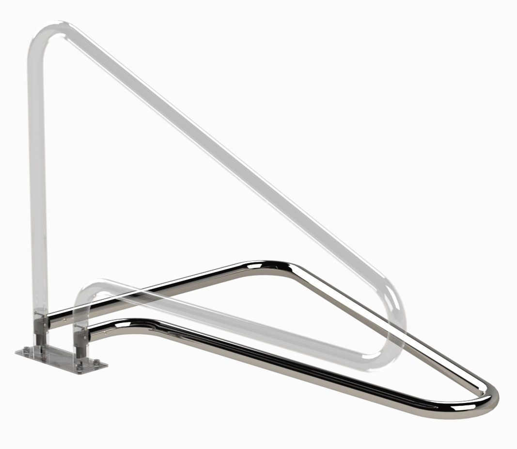 Eichenwald Ideal Edelstahl Eichenwald Modell 16.4 Griffbogen Typ L für Schwimmbäder 90° kippbar