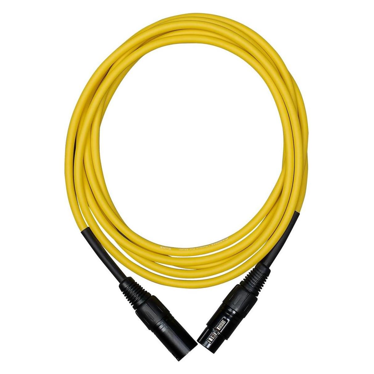 Cascha Standard-Mikrofonkabel - XLR - 9 m - Gelb (9 m, XLR Kabel) (52296290)
