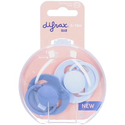 Difrax Dynamic Fopspeen 6-18M Prime Baby Bl./Blue 2 St Schnuller