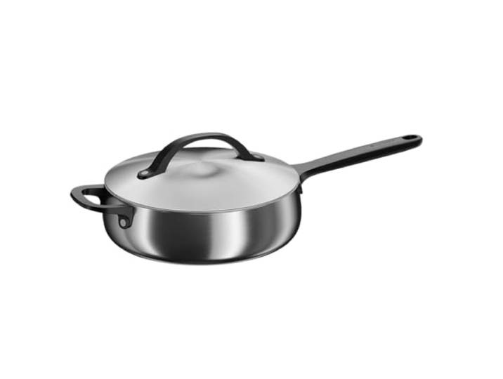 Berghoff Home Sautépfanne (24cm)– Schmorpfanne mit Deckel – Kochtopf für alle Herdarten inkl. Induktion – Kasserolle - spülmaschinengeeignet & Ofenfest - Schwarz
