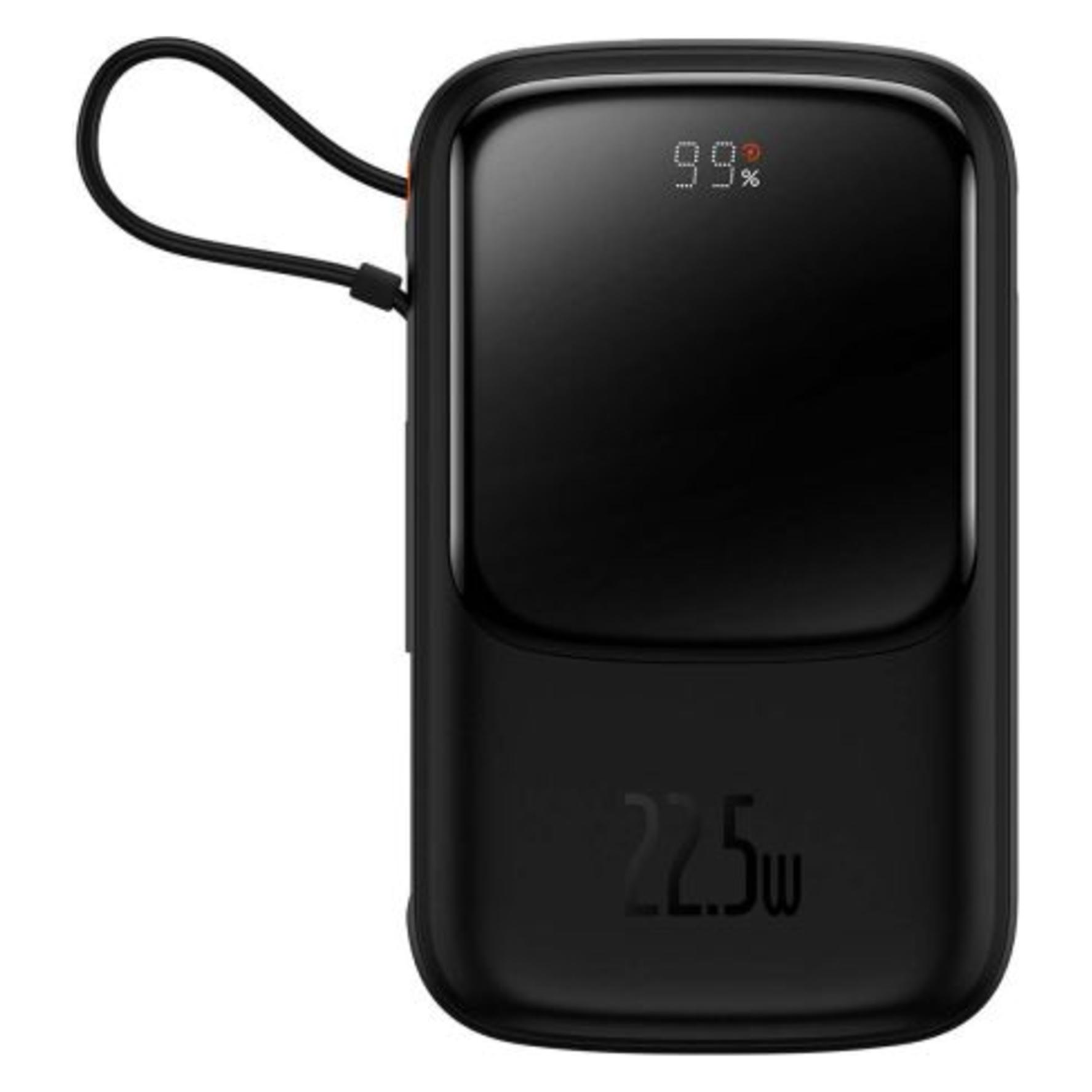 Baseus Powerbank Qpow PRO with cable, 10000mAh, 22.5W (Black) (10000 mAh, 22.50 W, 37 Wh) (PPQD060101)