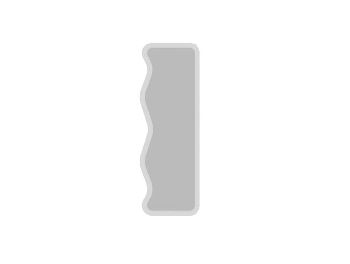Miroir en bois Asel - 50 x 160 cm - Blanc