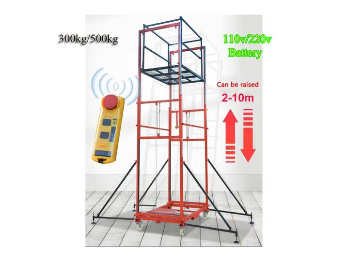 Échafaudage de levage électrique, plate-forme pliante mobile, décoration de Construction personnalisable