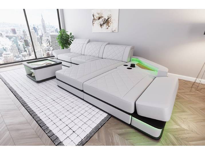 Ecksofa Perugia L-Form aus Leder
