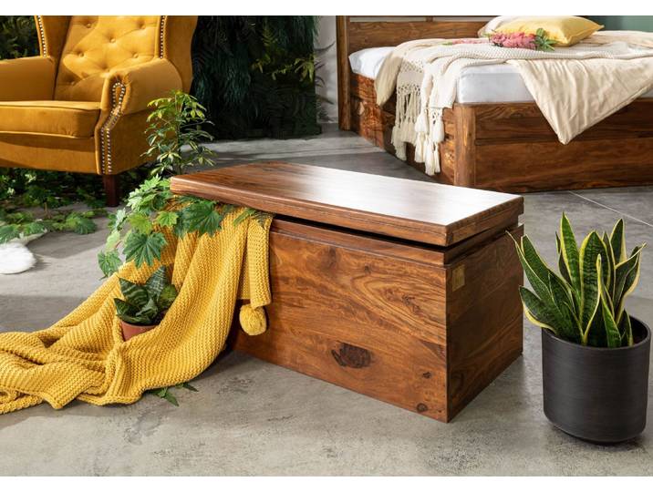 Coffre 80x40 Palissandre ciré Noisette TORONTO #216