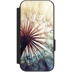 Nivocase Klapphülle für Google Pixel 9a Handyhülle aus Kunst Leder NIVOflip schwarz Blumen Fotografie (Google Pixel 9a), Smartphone Hülle, Schwarz