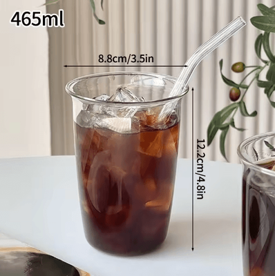 Inspire Picks INS Style 3D Rose Glass Cup Heat Resistant Transparent Coffee And Juice Tumbler s10