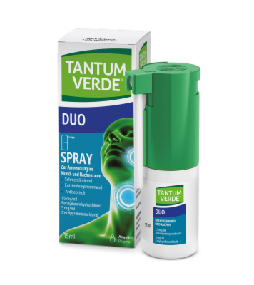 Angelini Pharma Deutschland GmbH TANTUM VERDE duo 1,5mg/ml+5mg/ml Spray Anw.Mundhö. 15 ml 19631861