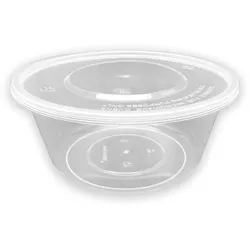 Runde Lebensmittelverpackungen 500ml PP mit Deckel 50un