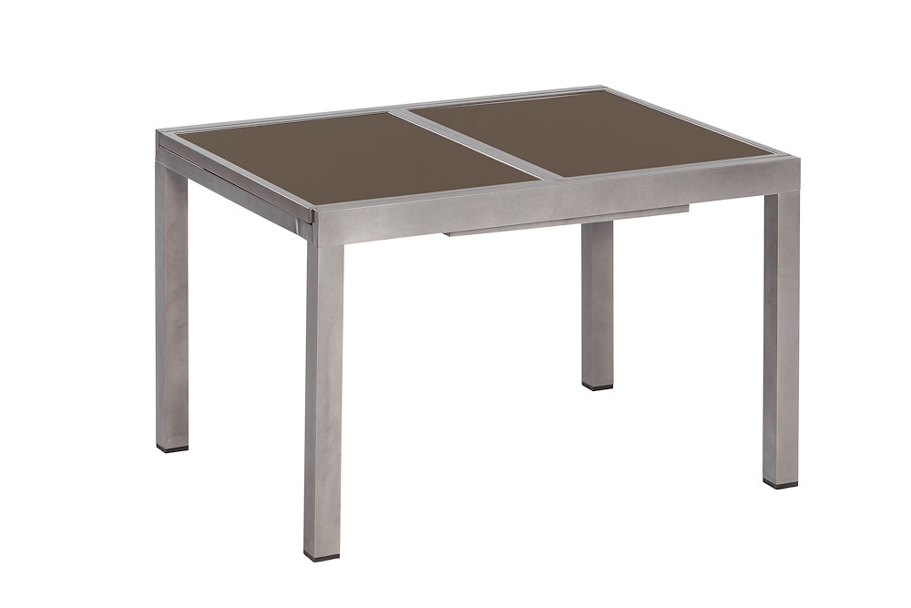 MERXXHANDELS Ausziehtisch graphit/braun 180(240)x100cm Alu/Textil 16928741