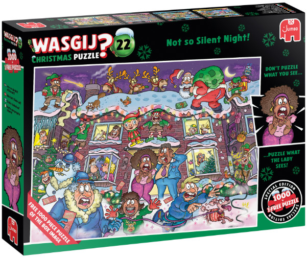 Wasgij Christmas 22 Puzzel 2x1000 stuks Niet zo'n stille nacht!