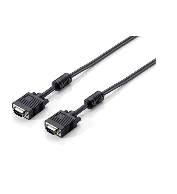 equip VGA/VGA 5.0m 5m VGA D-Sub Schwarz VGA-Kabel Cable M/M (118812)