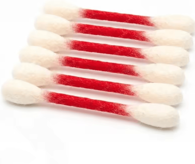 Inspire Curations Giant Cotton Swab Catnip Kicker Toy Durable Dental Chew & Interactive Cat Toy red 6pcs