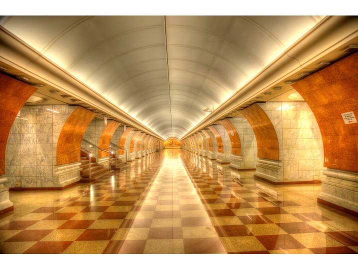 Papermoon ARCHITEKTUR-METRO STATION MOSKAU U BAHN TUNNEL PALÄSTE