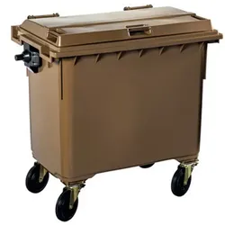 Müllcontainer Orgavente CONTIVIA 4 mobil braun 770 L aus Kunststoff mit Deckel