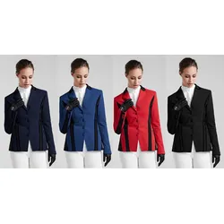 Kingsland Damen Softshell Turnierjacket Sila Master blau blue surf 4-Wege Stretch atmungsaktiv waschbar Alcantara Kragen, Größe: 36