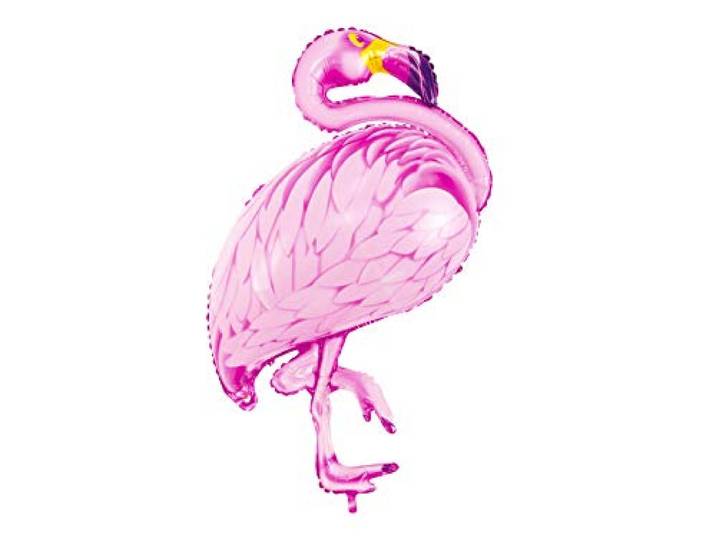PartyDeco - Folieballon van Mylar in de vorm van een roze flamingo, kleur, FB32-081