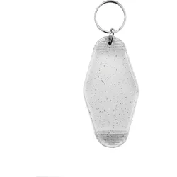 CombiCraft Hunter Hotel Schlüsselanhänger Transparent Glitzer, 45x88mm - 10 Stück