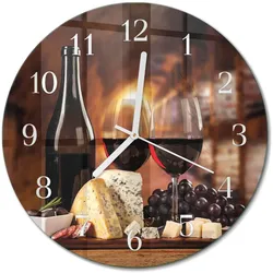 WANDUHR aus Glas Ø30 cm - Wein