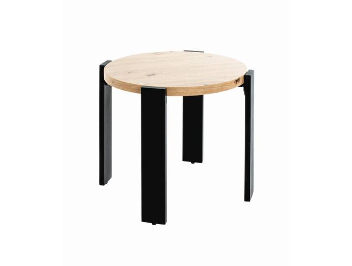 Beistelltisch, Eiche, Metall, rund, eckig, 50x46x50 cm, Wohnzimmer, Wohnzimmertische, Beistelltische, Beistelltische Metall