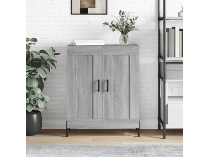 RJPLMFV Anrichte Sonoma, Grau, 69,5 x 34 x 90 cm, Holz, Technik Aufbewahrungsschrank für Wohnzimmer, großer Raum, feuchtigkeitsbeständig, Wandbefestigung inklusive