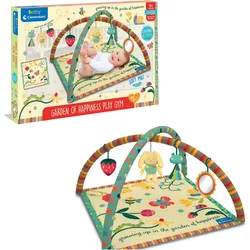 Clementoni, Krabbeldecke + Spielbogen, Spielmatte „Garten des Glücks“