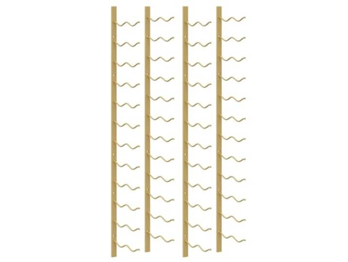 Xhnifbn Wandweinregal Metall 24 Flaschen Gold 2er Set Flaschenhalter Platzsparender Flaschenständer aus beschichtetem Eisen für Küche und Bar, schützt Flaschen vor Kratzern.