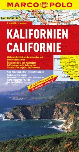 Marco Polo - MARCO POLO Kontinentalkarte Kalifornien 1:800.000: Mit landschaftlich schönen Strecken und Sehenswürdigkeiten. Übersichtskarte zum Ausklappen, ... Citypläne Los Angeles, San Francisco - Preis vom 14.10.2026 23:07:16 h