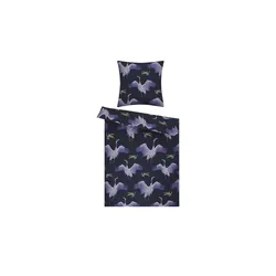 indigo Mako-Satin Bettwäsche  Stiched , lila/violett , Maße (cm): B: 135