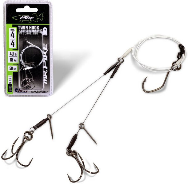 Quantum Mr. Pike Ghost Wire Twin Hook Release Rig