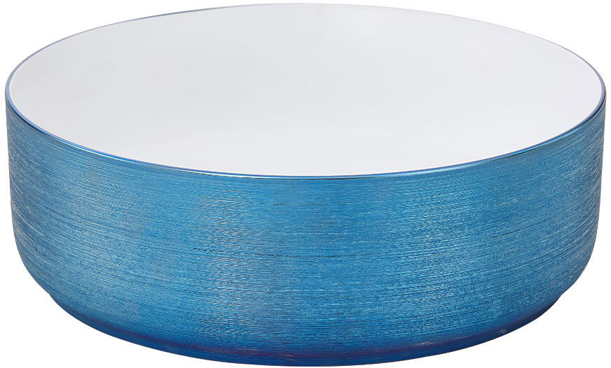 East Urban Home 360 mm L x 360 mm W Natural Ceramic Circular Sink and Overflow Blue 360mm W