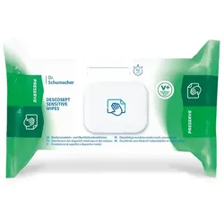 Dr. Schumacher Descosept Sensitive Wipes 60 Stück 60 alkoholische Tücher zur Schnelldesinfektion VAH gelistet