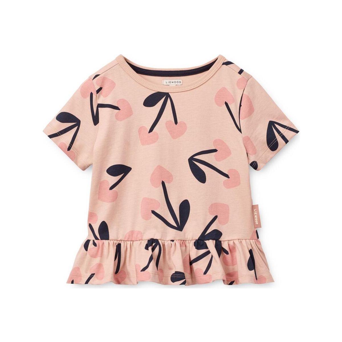 Liewood Kya SS T-shirt mega cherry heart / rosey (2792) 98/104 LW20898-2792-98/104-CU