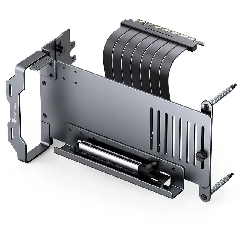 Jonsbo A50 vertikaler Grafikkartenhalter, PCIe 5.0 Kabel, 175mm - grau
