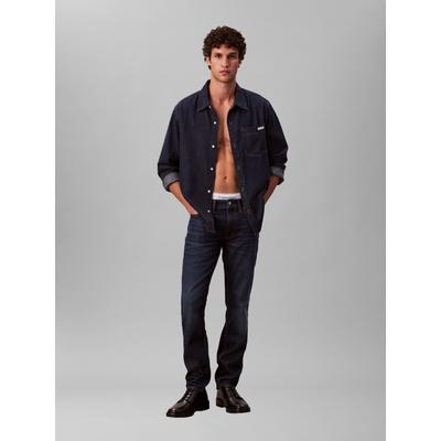 Slim-fit-Jeans CALVIN KLEIN JEANS "SLIM JEANS", Herren, Gr. 33, Länge 34, blau (glory days), Denim/Jeans, Obermaterial: 98% Baumwolle, 2% Elasthan, slim fit lang, Jeans Slim-fit-Jeans, Slim fit