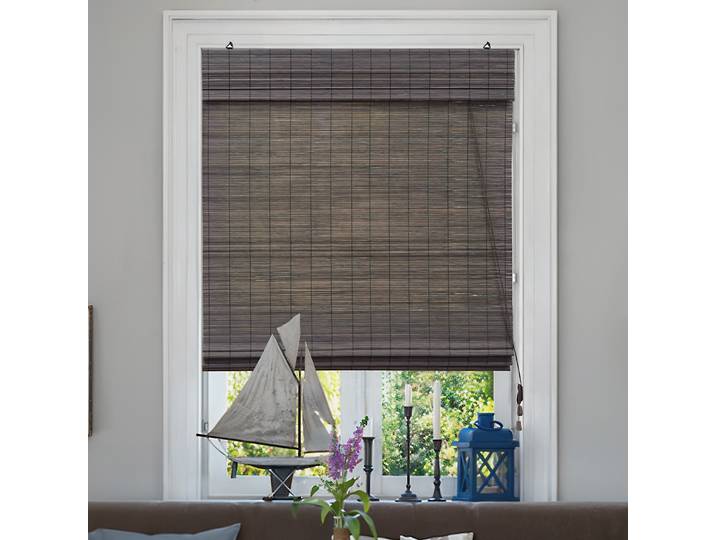 Bambus-Raffrollo 140x160 cm dunkelbraun VICTORIA M