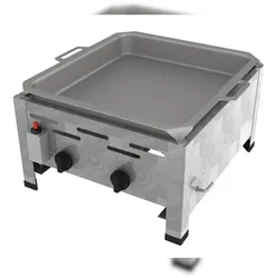 ChattenGlut Professional Gastrobräter 2-flammig Tischgerät 9,0kW und Pfanne